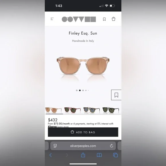 Oliver Peoples LA - Finley Esquire Sunglasses in Gold/Blush Color - Picture 5 of 10